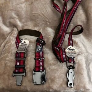 Red and Black K-9 matching set large Dog
